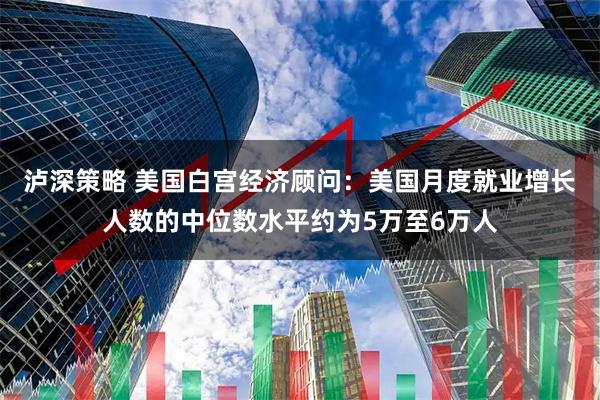 泸深策略 美国白宫经济顾问：美国月度就业增长人数的中位数水平约为5万至6万人