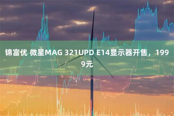 锦富优 微星MAG 321UPD E14显示器开售,1999元