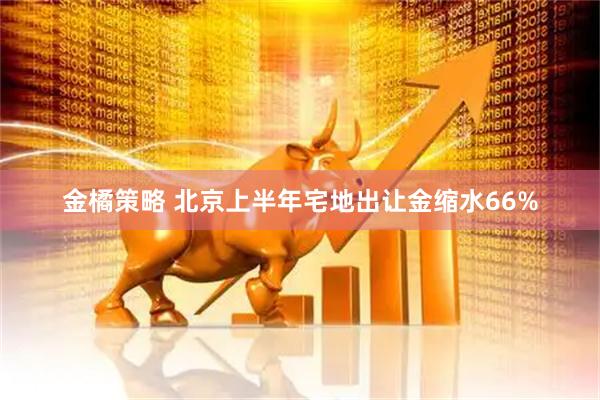 金橘策略 北京上半年宅地出让金缩水66%